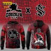 2025 Seattle Kraken x Godzilla Hoodie, Cap