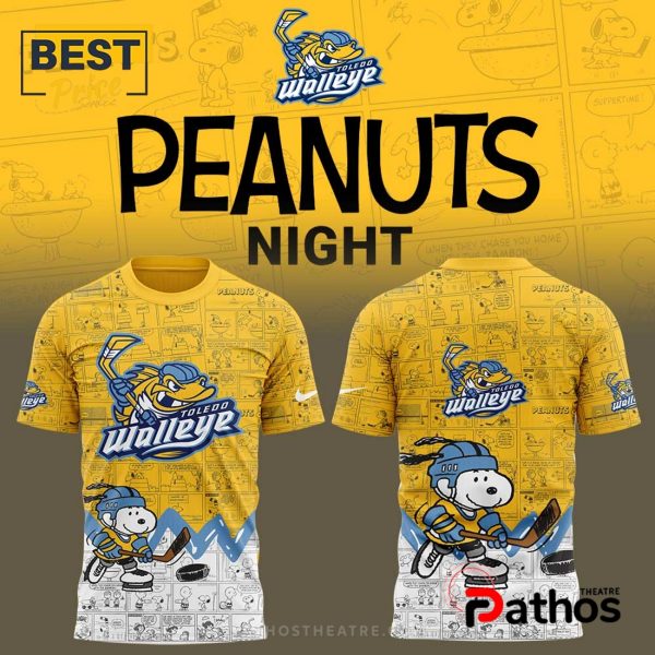 2025 Toledo Walleye Peanuts Night Anniversary Hoodie