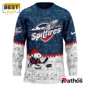 windsor spitfires 75th anniversary of peanuts hockey jersey 2 31SEH