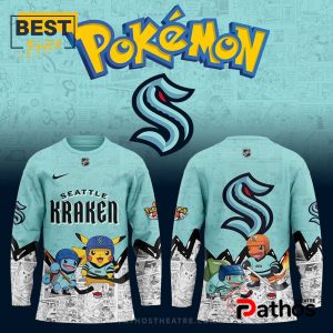Seattle Kraken NHL x Pokémon New Hockey Jersey