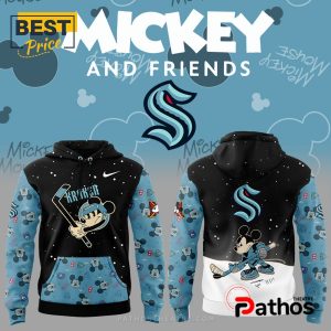 Seattle Kraken NHL Mickey & Friends Hoodie, Cap