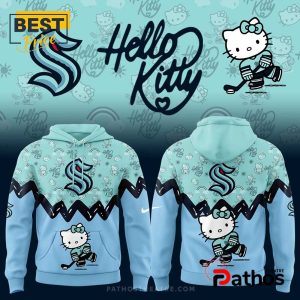 Seattle Kraken 2025 Hello Kitty New Hoodie, Cap