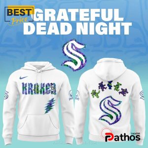 Seattle Kraken 2025 Grateful Dead Night Hoodie, Cap