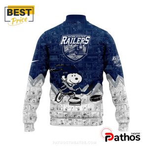 worcester railers anniversary peanuts night baseball jacket 3 EKJuJ