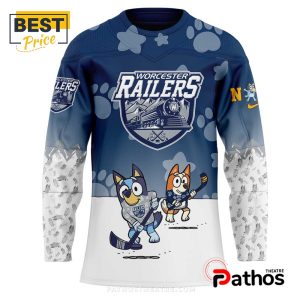 worcester railers bluey and bingo hockey jersey 2 4Jwwp