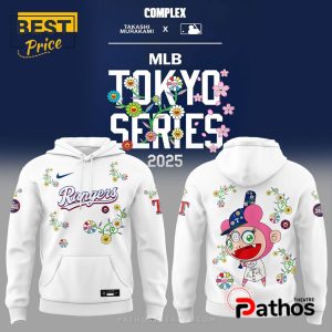 Texas Rangers Tokyo Series White Flower Hoodie