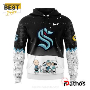 nhl seattle kraken anniversary of peanuts hoodie cap 2 hVAEv