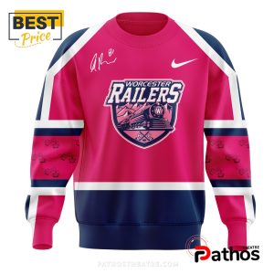 worcester railers pink in the rink hoodie 5 ofmTG