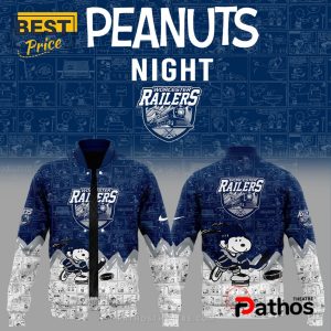 Worcester Railers Anniversary Peanuts Night Baseball Jacket