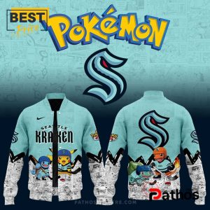 Seattle Kraken NHL x Pokémon New Baseball Jacket