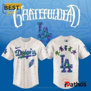 Dodgers Grateful Dead Night Cream City Connect Baseball Jersey