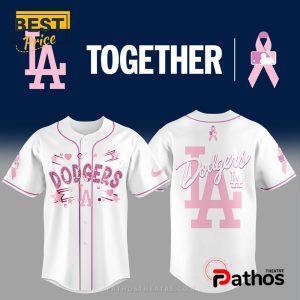 Dodgers Cancer Awareness Month Baseball Jersey