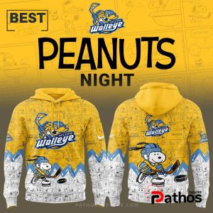 Toledo Walleye 2025 Peanuts Night Hoodie, Cap