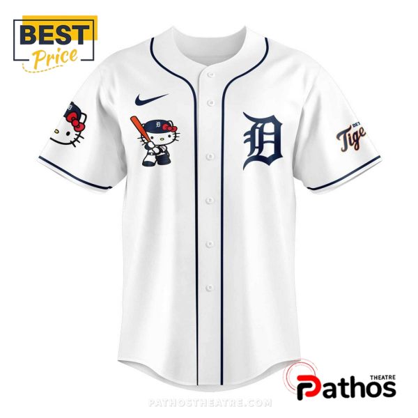 Detroit Tigers x Hello Kitty White Baseball Jersey
