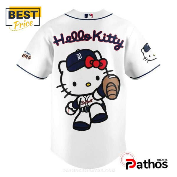 Detroit Tigers x Hello Kitty White Baseball Jersey