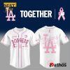 Dodgers Cancer Awareness Month Baseball Jersey