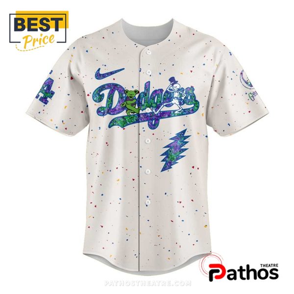 Dodgers Grateful Dead Night Cream City Connect Baseball Jersey