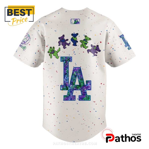 Dodgers Grateful Dead Night Cream City Connect Baseball Jersey