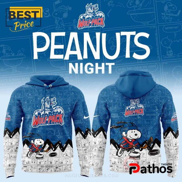 Hartford Wolf Pack Peanuts Night Anniversary Hoodie
