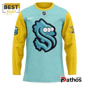 seattle kraken nhl x simpsons series hockey jersey 2 b2kUa