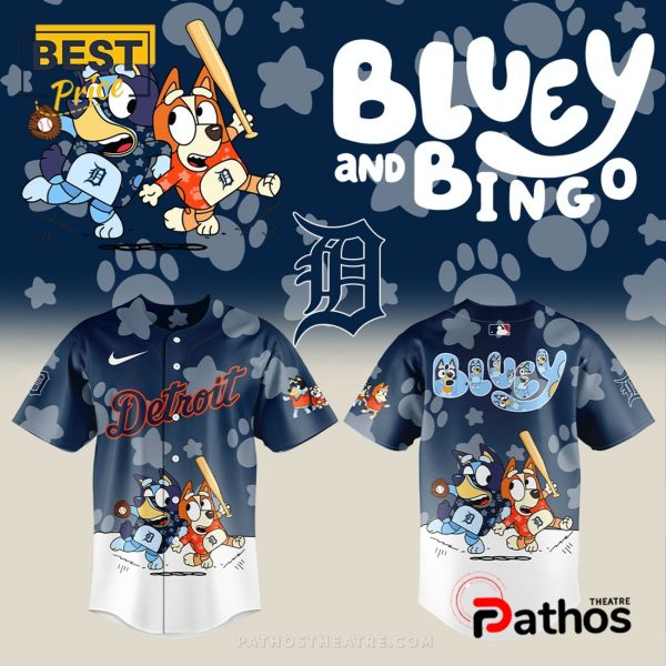 MLB Detroit Tigers x Bluey and Bingo Baseball Jersey