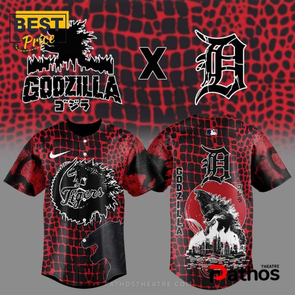 MLB Detroit Tigers x Godzilla Baseball Jersey