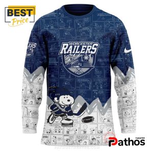 worcester railers anniversary peanuts night hockey jersey 2 shXSd