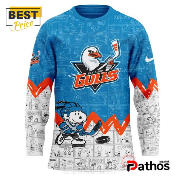 San Diego Gulls Anniversary of Peanuts Hockey Jersey