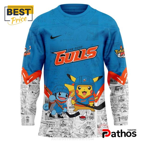 San Diego Gulls x Pokémon New Hockey Jersey