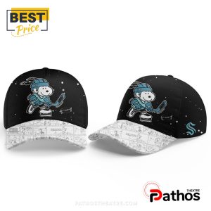 nhl seattle kraken anniversary of peanuts hoodie cap 4 gqOae