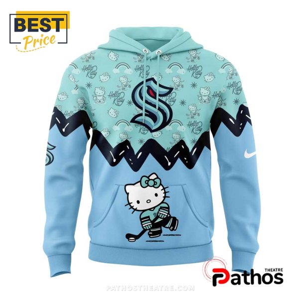 Seattle Kraken 2025 Hello Kitty New Hoodie, Cap