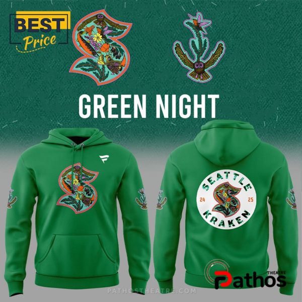Seattle Kraken NHL Green Night Hoodie, Jogger, Cap