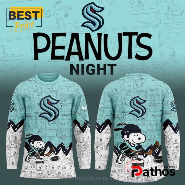 Seattle Kraken NHL Peanuts Night Hockey Jersey