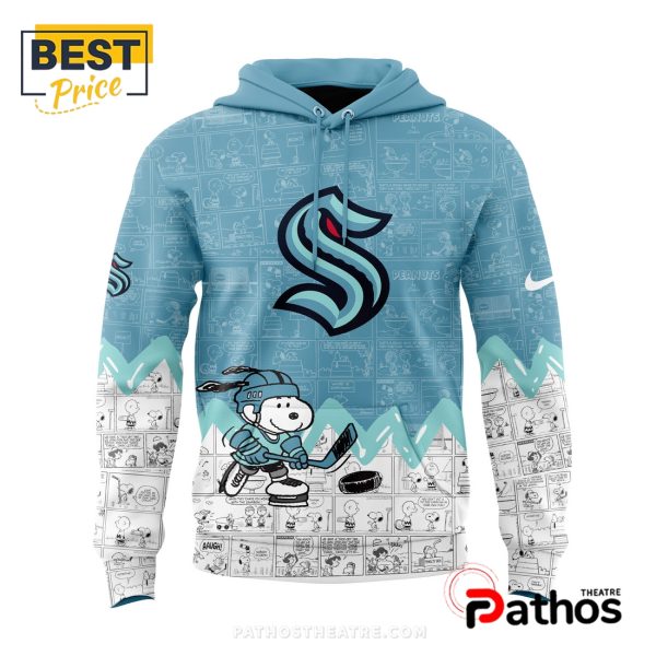 Seattle Kraken NHL Peanuts Night Hoodie, Cap