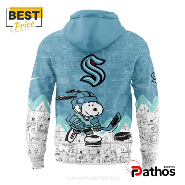 Seattle Kraken NHL Peanuts Night Hoodie, Cap