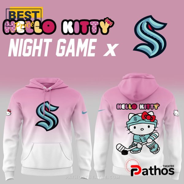 Seattle Kraken NHL x Hello Kitty Camouflage Hoodie, Cap