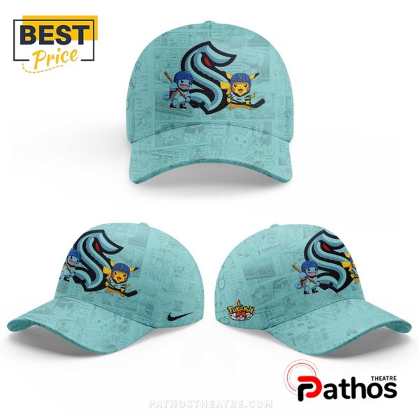 Seattle Kraken NHL x Pokémon New Hoodie, Cap