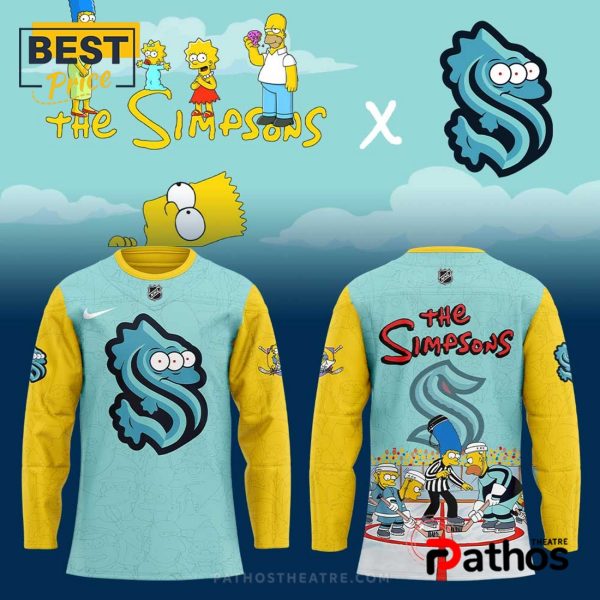 Seattle Kraken NHL x Simpsons Series Hockey Jersey