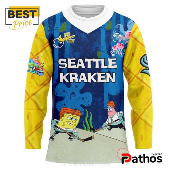 Seattle Kraken NHL x Spongebob Squarepants Hockey Jersey
