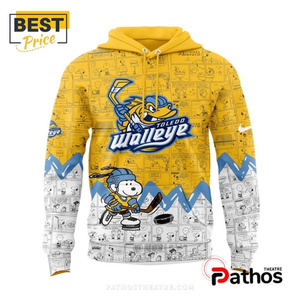 Toledo Walleye 2025 Peanuts Night Hoodie, Cap