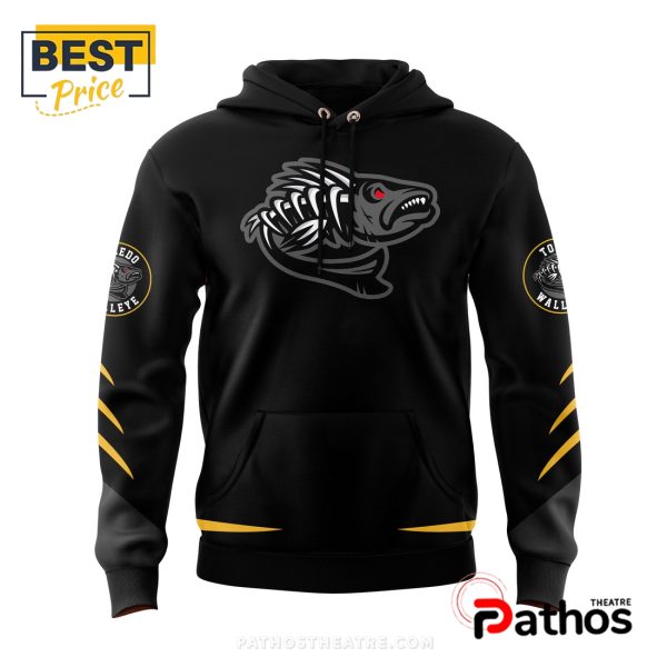 Toledo Walleye Bone Fish Blackout Night Hoodie, Cap
