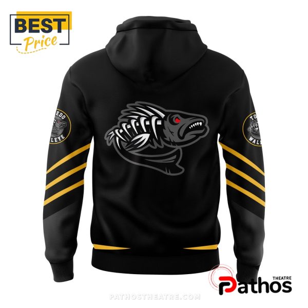 Toledo Walleye Bone Fish Blackout Night Hoodie, Cap