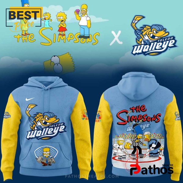 Toledo Walleye x 2025 The Simpsons Hoodie, Cap