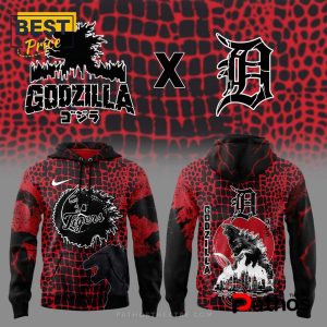 MLB Detroit Tigers x Godzilla Hoodie