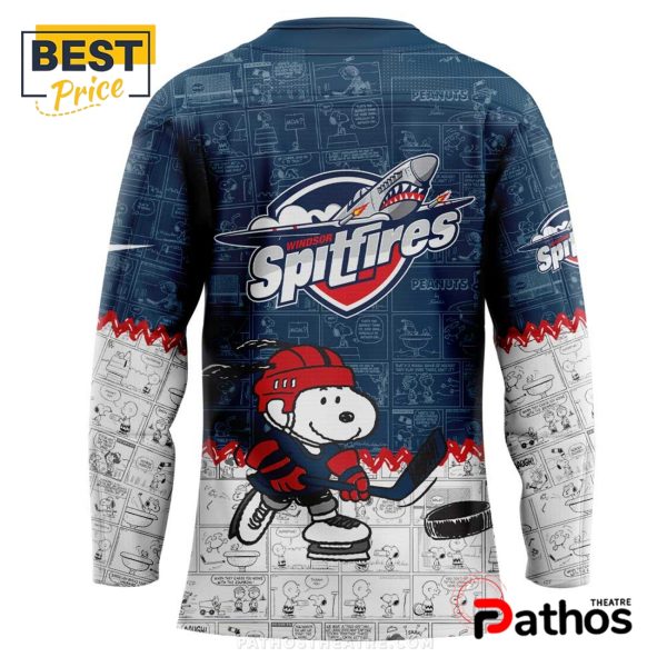 Windsor Spitfires 75th Anniversary of Peanuts Hockey Jersey
