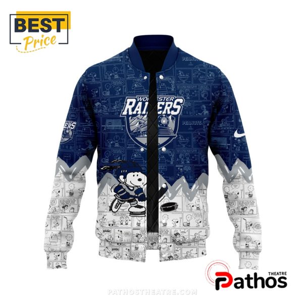 Worcester Railers Anniversary Peanuts Night Baseball Jacket