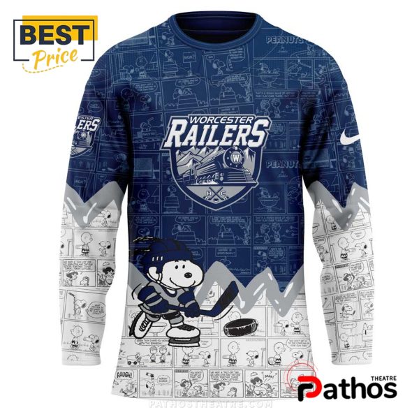 Worcester Railers Anniversary Peanuts Night Hockey Jersey