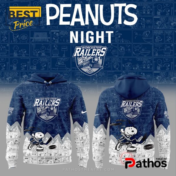 Worcester Railers Anniversary Peanuts Night Hoodie
