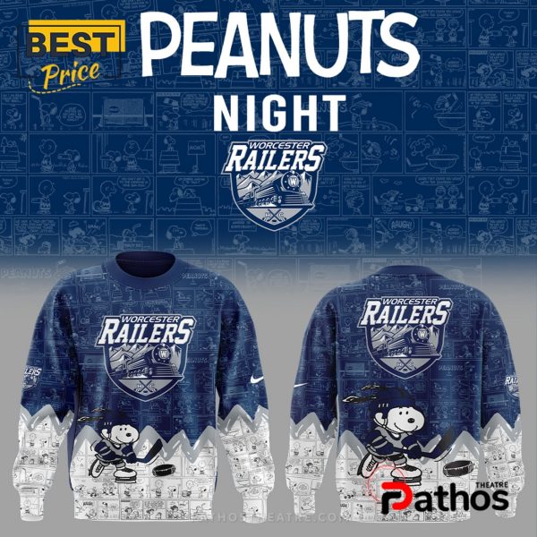 Worcester Railers Anniversary Peanuts Night Hoodie