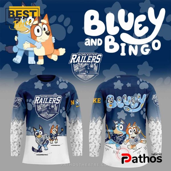 Worcester Railers Bluey and Bingo Hockey Jersey